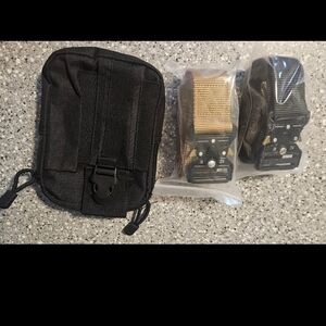 Black and Tan Belt Set Heavy Duty Quick Release Tactical Pouch